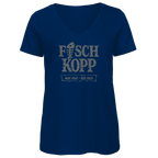 T-Shirt Damen V-Neck "FISCHKOPP" #560