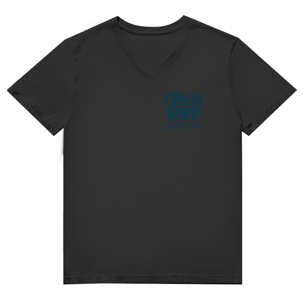 T-Shirt Herren V-Neck "FISCHKOPP" #560