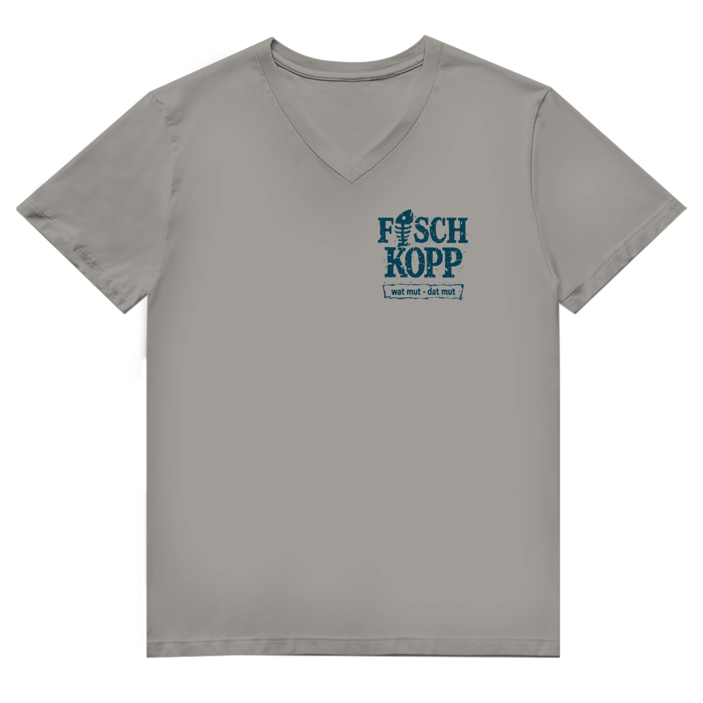 T-Shirt Herren V-Neck "FISCHKOPP" #560