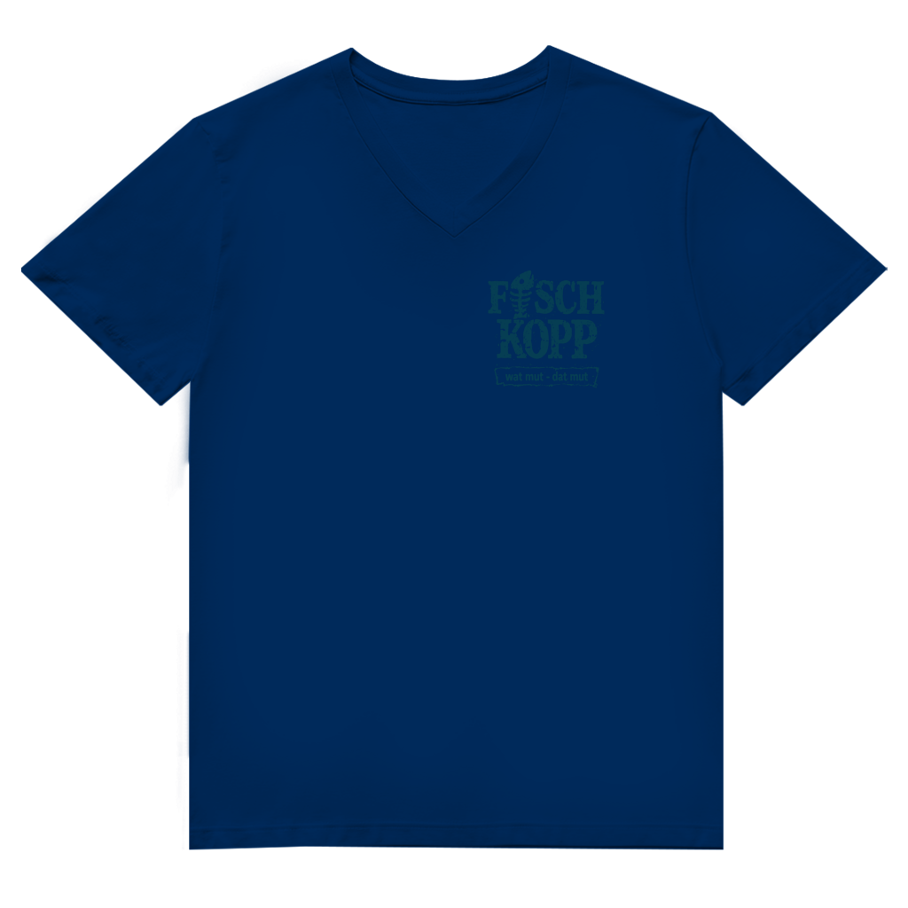T-Shirt Herren V-Neck "FISCHKOPP" #560