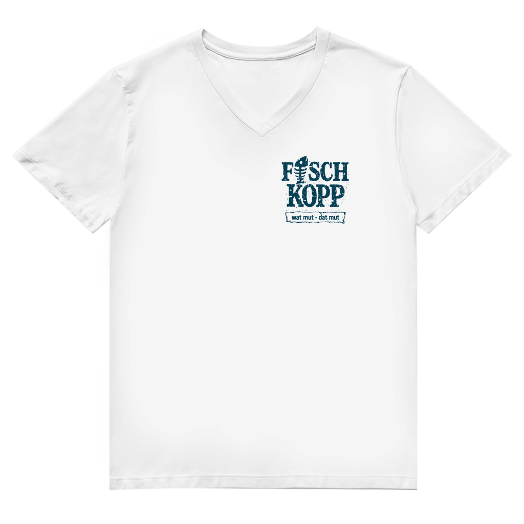 T-Shirt Herren V-Neck "FISCHKOPP" #560