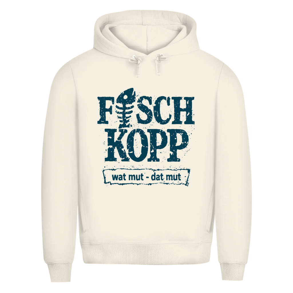 Hoodie Herren "FISCHKOPP" #560 - beidseitiger Druck