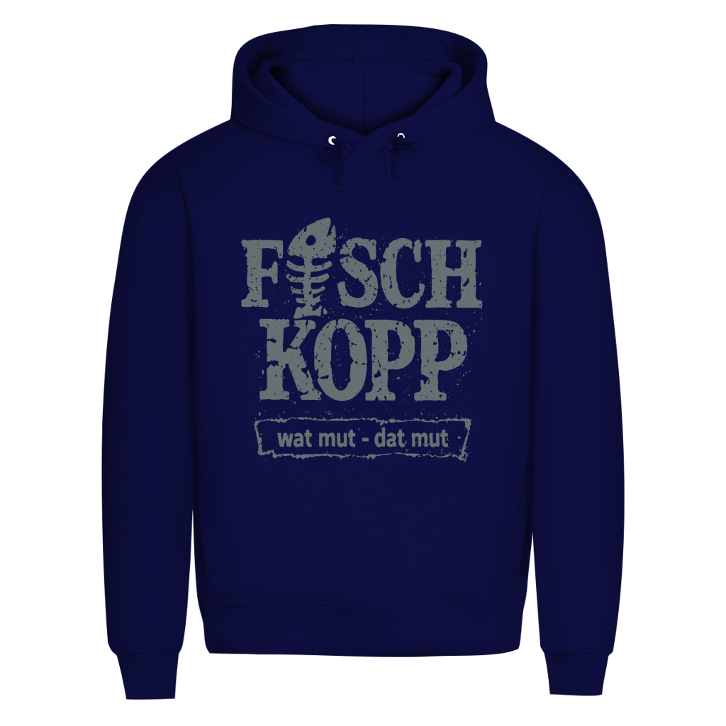 Hoodie Herren "FISCHKOPP" #560 - beidseitiger Druck