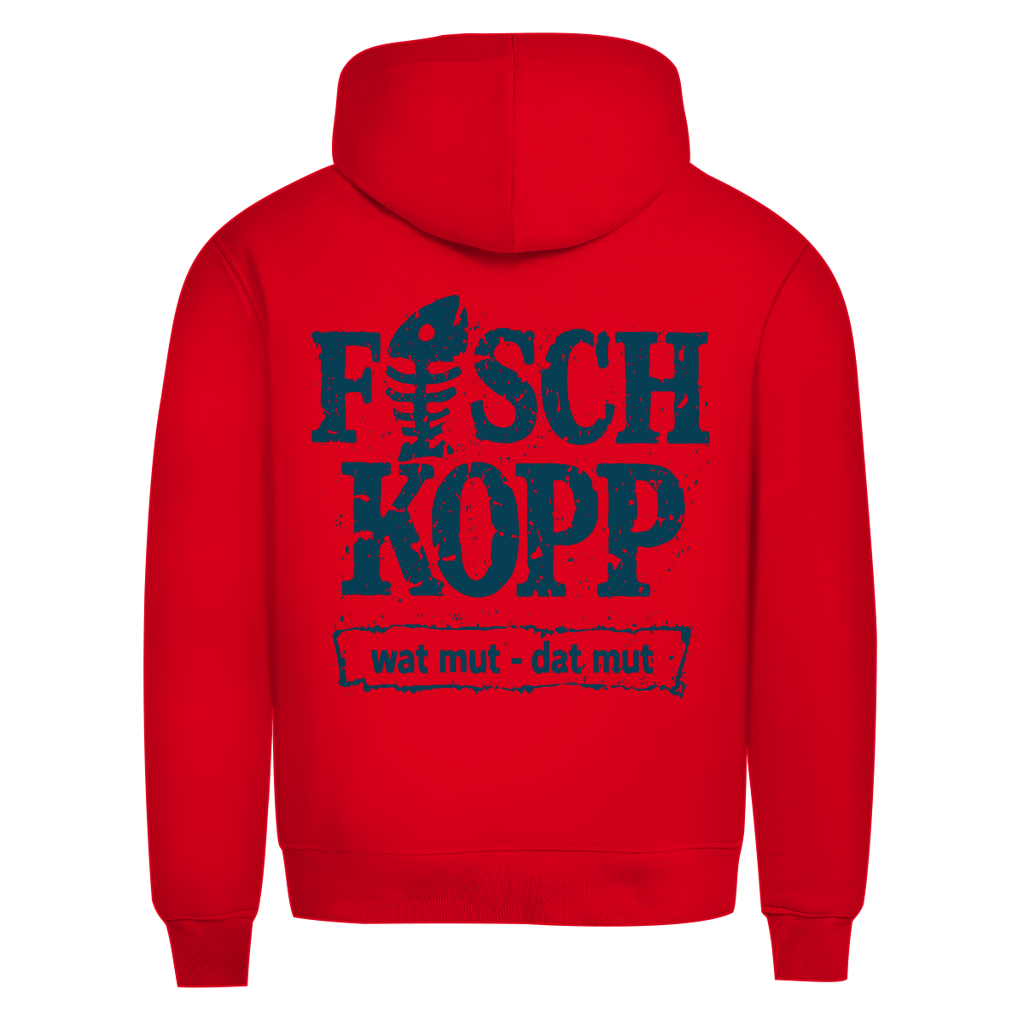 Hoodie Herren "FISCHKOPP" #560 - beidseitiger Druck