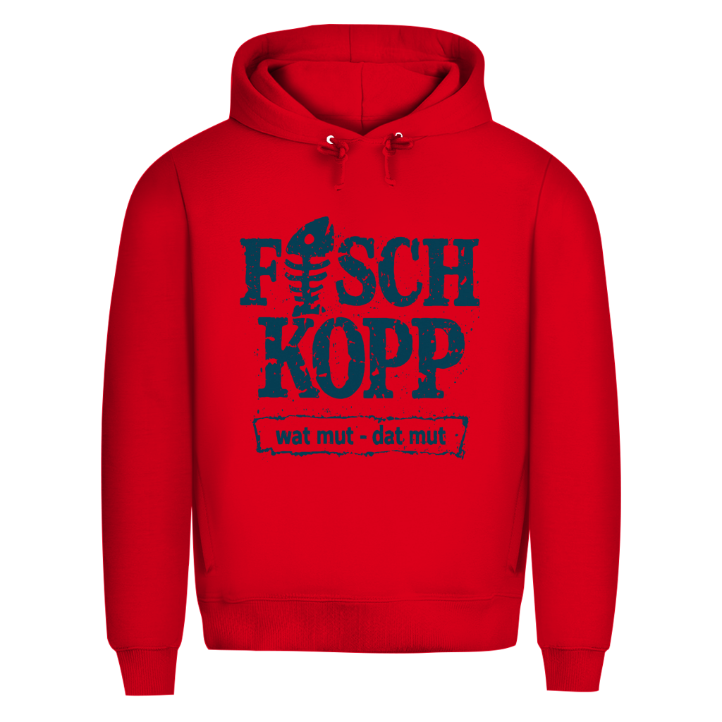 Hoodie Herren "FISCHKOPP" #560 - beidseitiger Druck