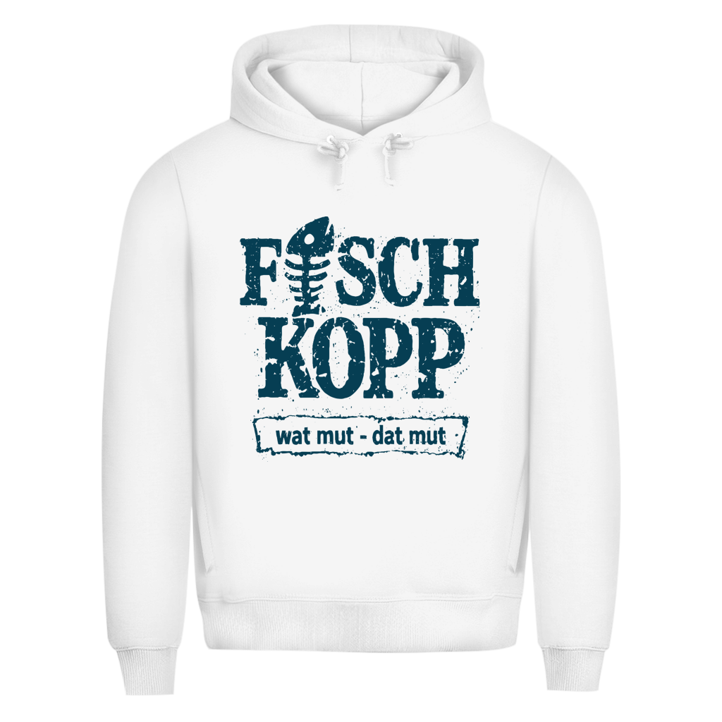 Hoodie Herren "FISCHKOPP" #560 - beidseitiger Druck