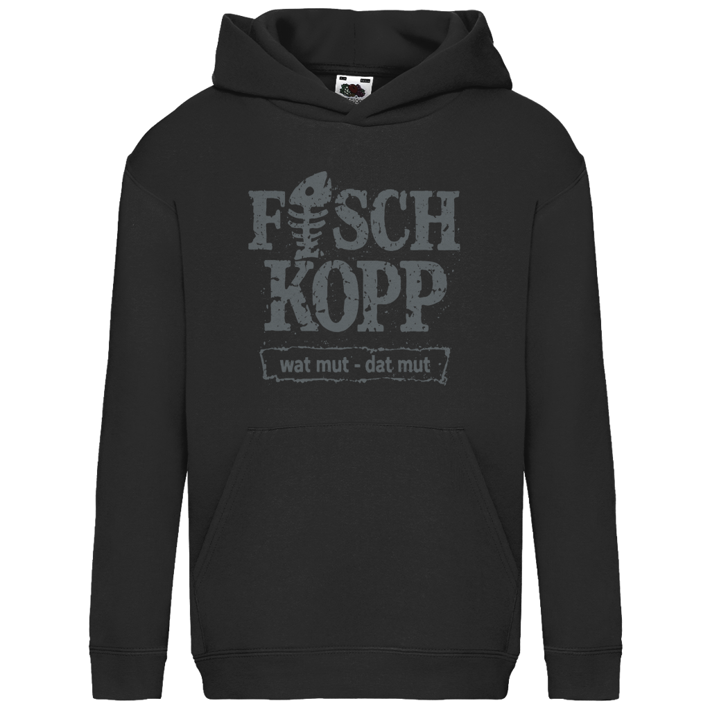 Hoodie Kinder  "FISCHKOPP" #560 - beidseitiger Druck