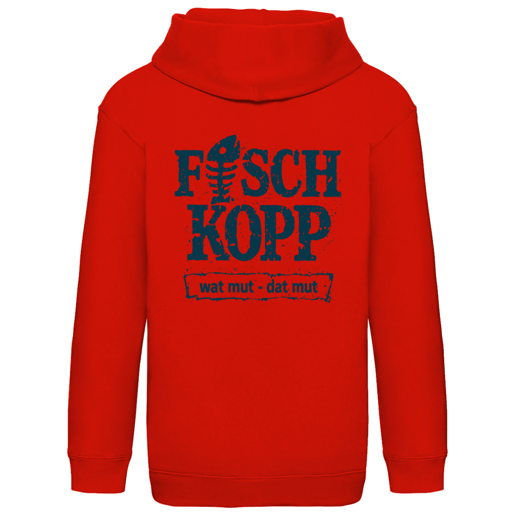 Hoodie Kinder  "FISCHKOPP" #560 - beidseitiger Druck