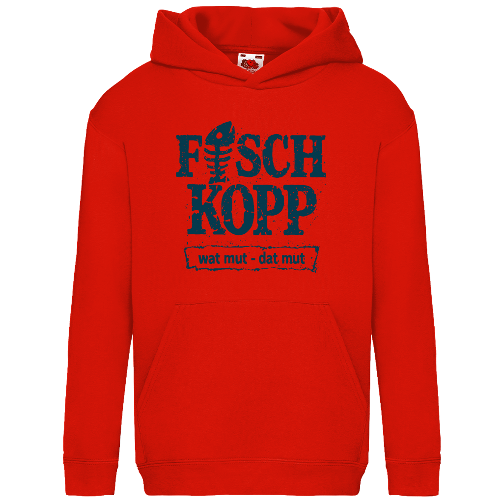 Hoodie Kinder  "FISCHKOPP" #560 - beidseitiger Druck
