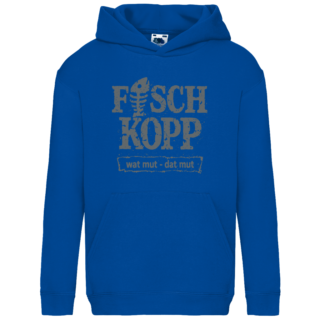 Hoodie Kinder  "FISCHKOPP" #560 - beidseitiger Druck