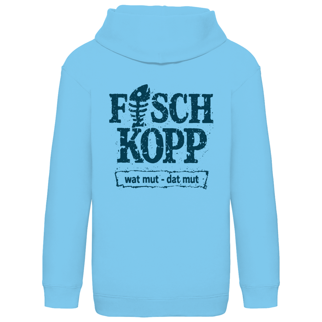 Hoodie Kinder  "FISCHKOPP" #560 - beidseitiger Druck
