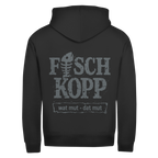 Hoodie-Jacke "FISCHKOPP" #560 - beidseitiger Druck