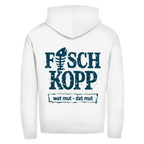 Hoodie-Jacke "FISCHKOPP" #560 - beidseitiger Druck