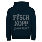 Hoodie-Jacke "FISCHKOPP" #560 - beidseitiger Druck