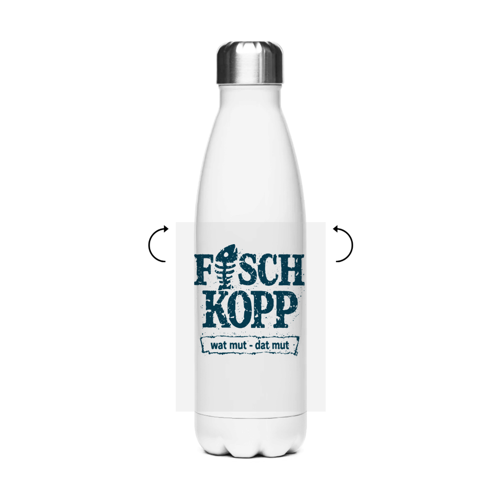 Edelstahl-Thermoflasche "FISCHKOPP" #560