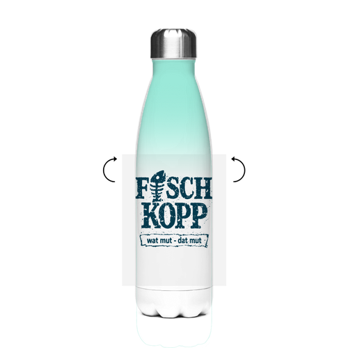 Edelstahl-Thermoflasche "FISCHKOPP" #560