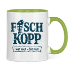 Keramik-Tasse zweifarbig "FISCHKOPP" #560