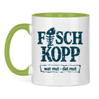 Keramik-Tasse zweifarbig "FISCHKOPP" #560