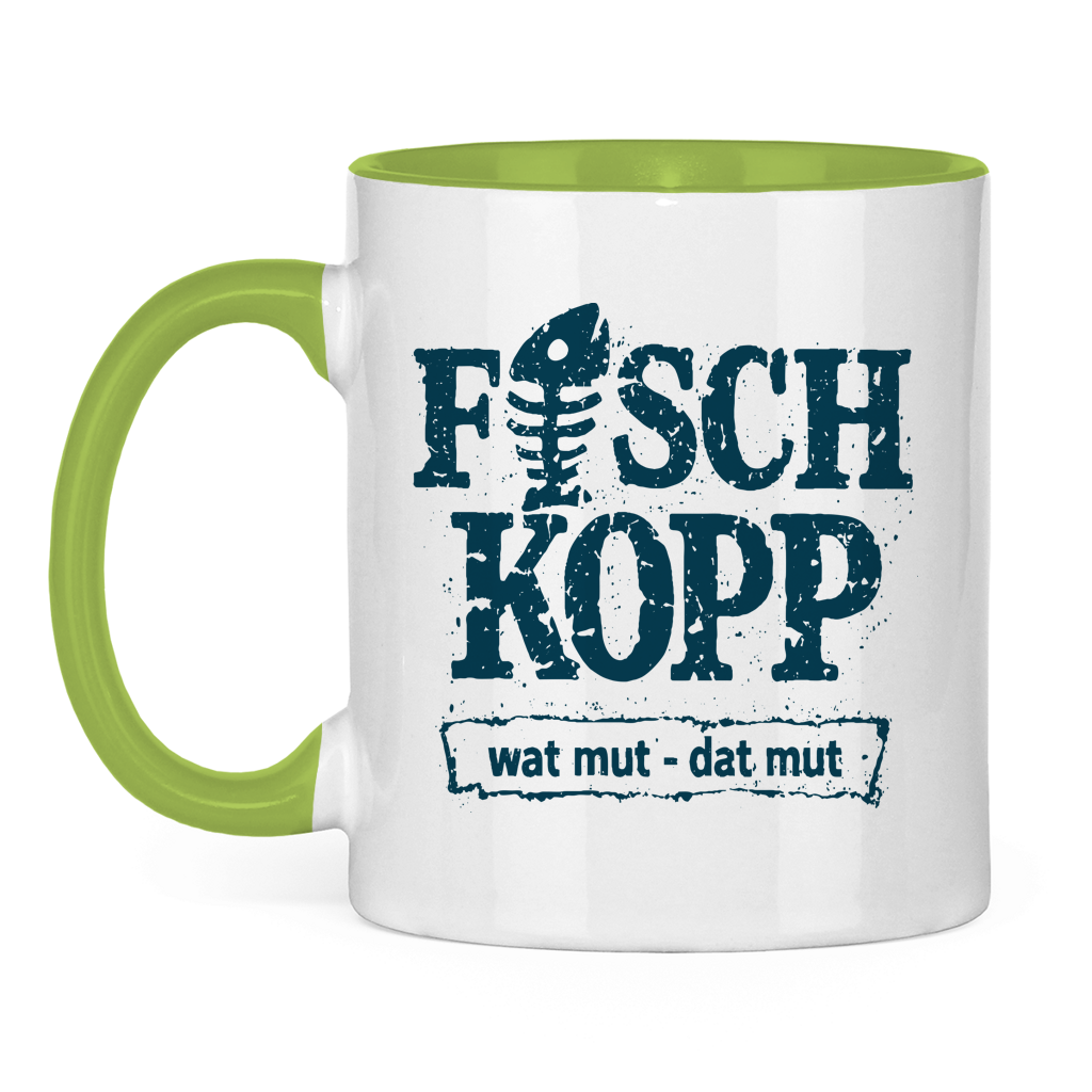 Keramik-Tasse zweifarbig "FISCHKOPP" #560