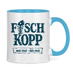 Keramik-Tasse zweifarbig "FISCHKOPP" #560