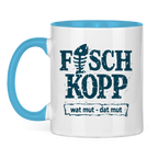 Keramik-Tasse zweifarbig "FISCHKOPP" #560