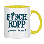 Keramik-Tasse zweifarbig "FISCHKOPP" #560
