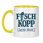 Keramik-Tasse zweifarbig "FISCHKOPP" #560