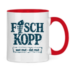 Keramik-Tasse zweifarbig "FISCHKOPP" #560