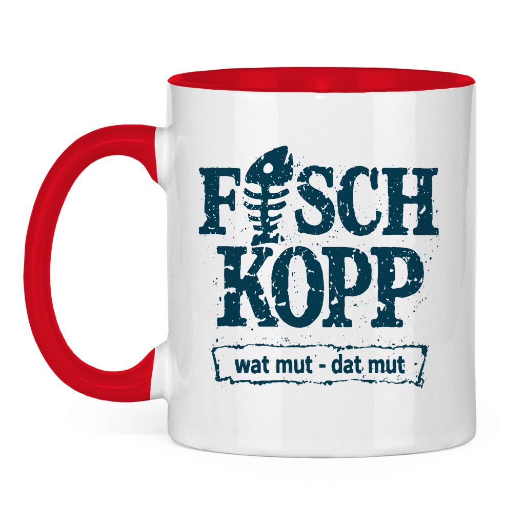Keramik-Tasse zweifarbig "FISCHKOPP" #560