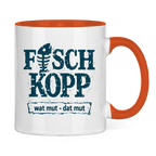 Keramik-Tasse zweifarbig "FISCHKOPP" #560