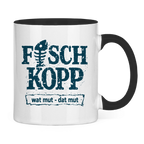 Keramik-Tasse zweifarbig "FISCHKOPP" #560