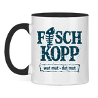 Keramik-Tasse zweifarbig "FISCHKOPP" #560