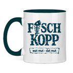 Keramik-Tasse zweifarbig "FISCHKOPP" #560