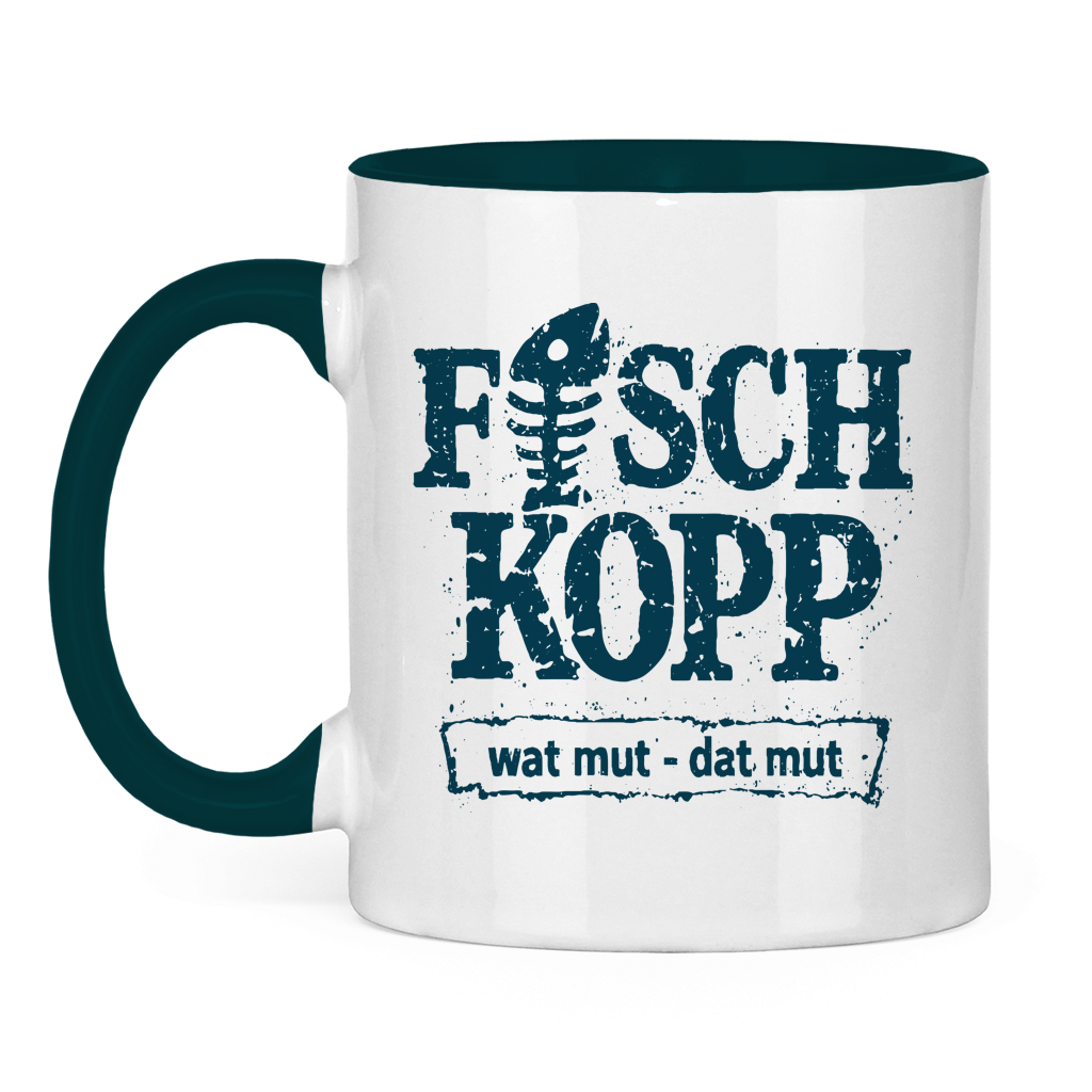 Keramik-Tasse zweifarbig "FISCHKOPP" #560