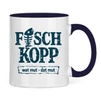 Keramik-Tasse zweifarbig "FISCHKOPP" #560