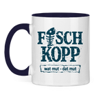 Keramik-Tasse zweifarbig "FISCHKOPP" #560