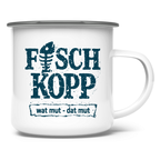 Emaille Tasse  "FISCHKOPP" #560