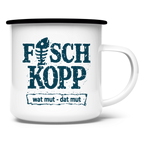 Emaille Tasse  "FISCHKOPP" #560