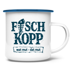 Emaille Tasse  "FISCHKOPP" #560