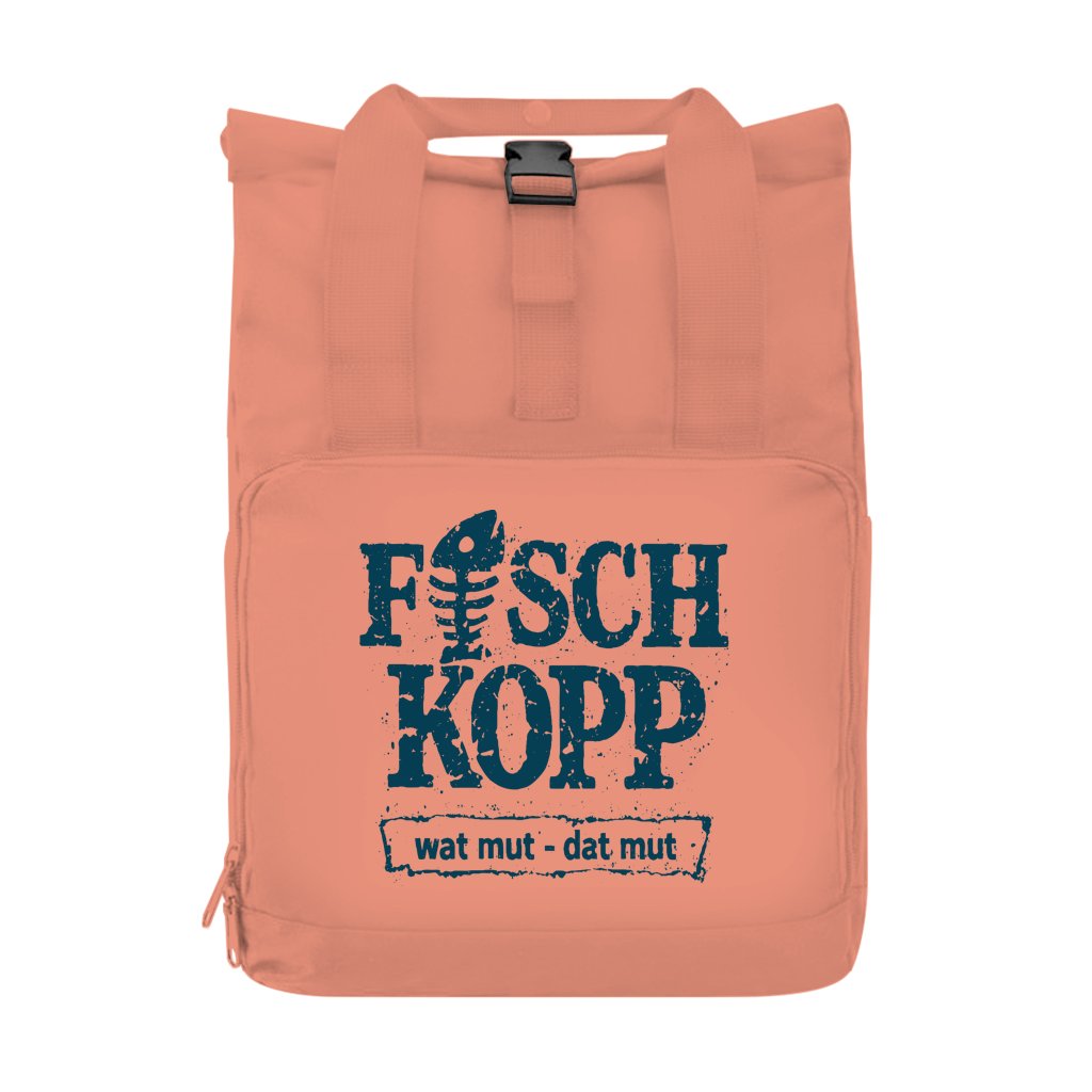 Rucksack mit Seitentasche  "FISCHKOPP" #560 Gr. S