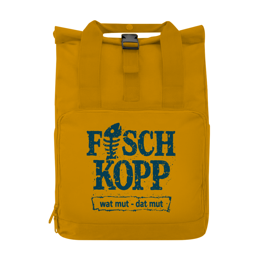 Rucksack mit Seitentasche  "FISCHKOPP" #560 Gr. S