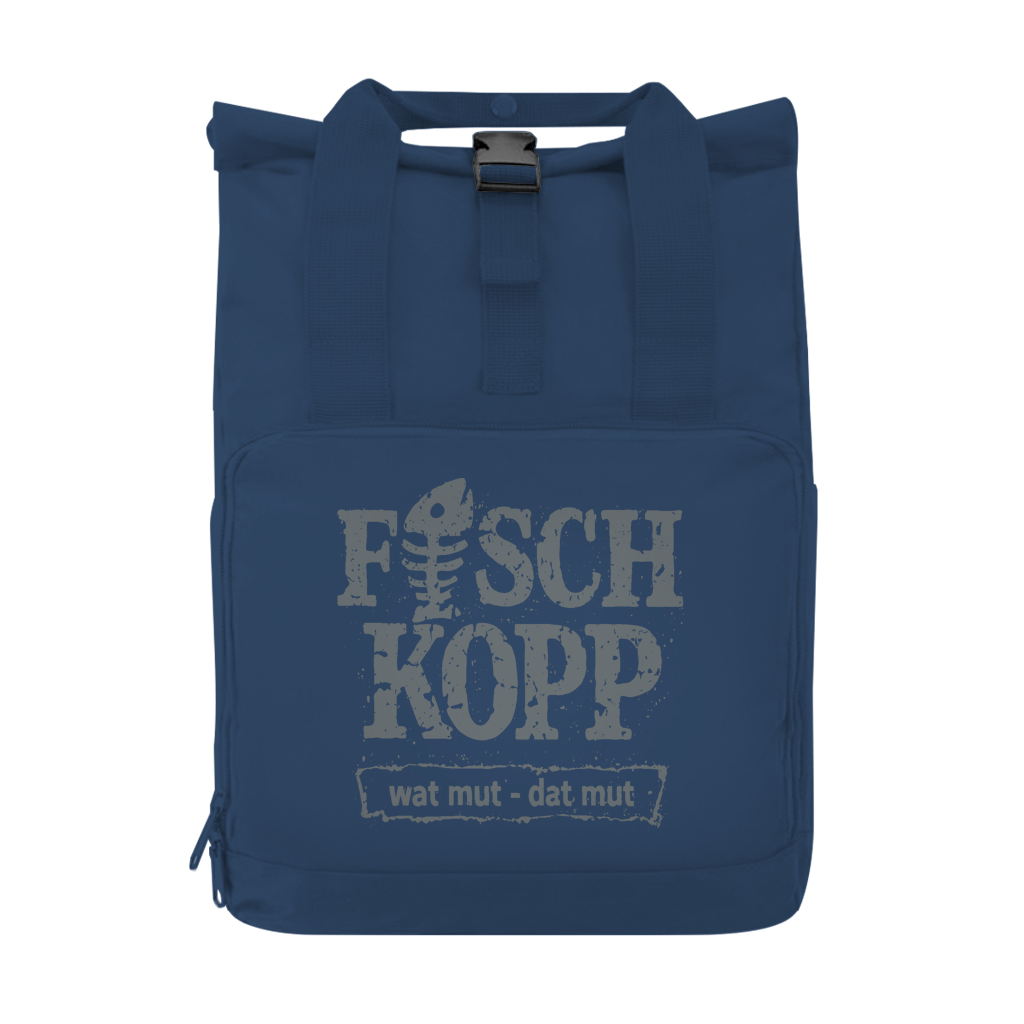 Rucksack mit Seitentasche  "FISCHKOPP" #560 Gr. S