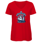 T-Shirt Damen V-Neck "FISCHKOPP" #522