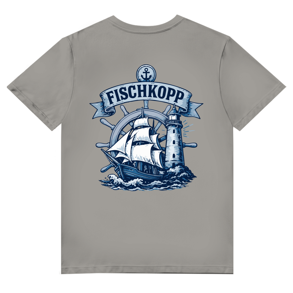 T-Shirt Herren V-Neck "FISCHKOPP" #522