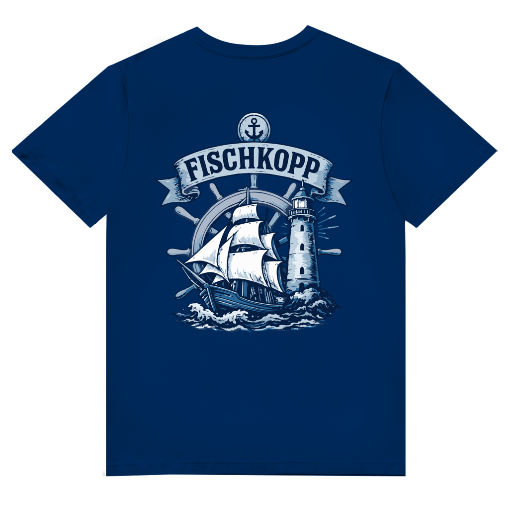 T-Shirt Herren V-Neck "FISCHKOPP" #522