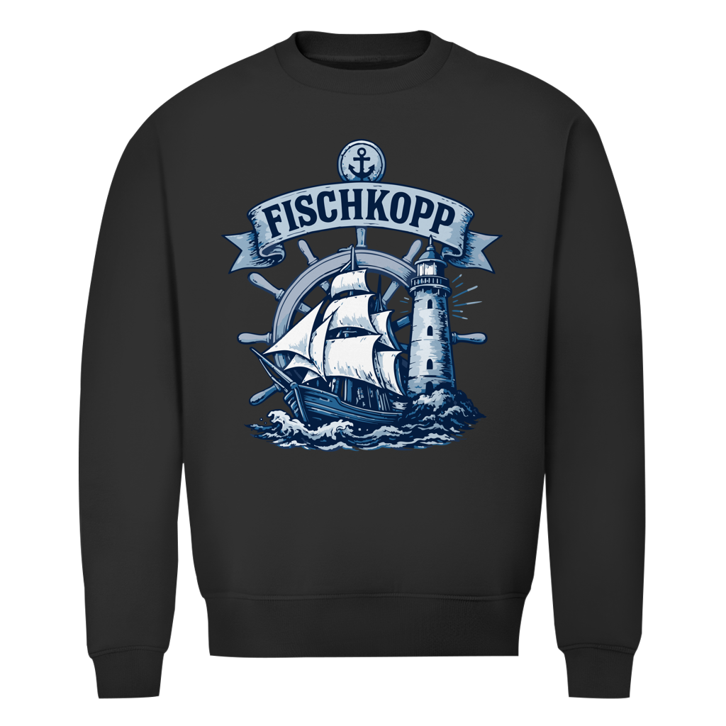 Sweatshirt Herren "FISCHKOPP" #522 - einseitiger Druck