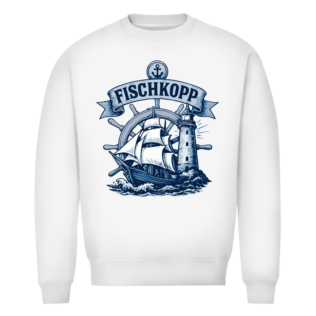 Sweatshirt Herren "FISCHKOPP" #522 - einseitiger Druck