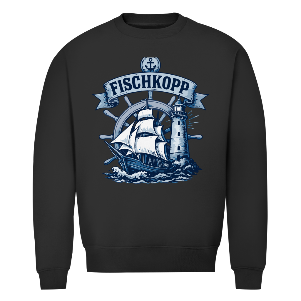 Sweatshirt Herren "FISCHKOPP" #522 - beidseitiger Druck