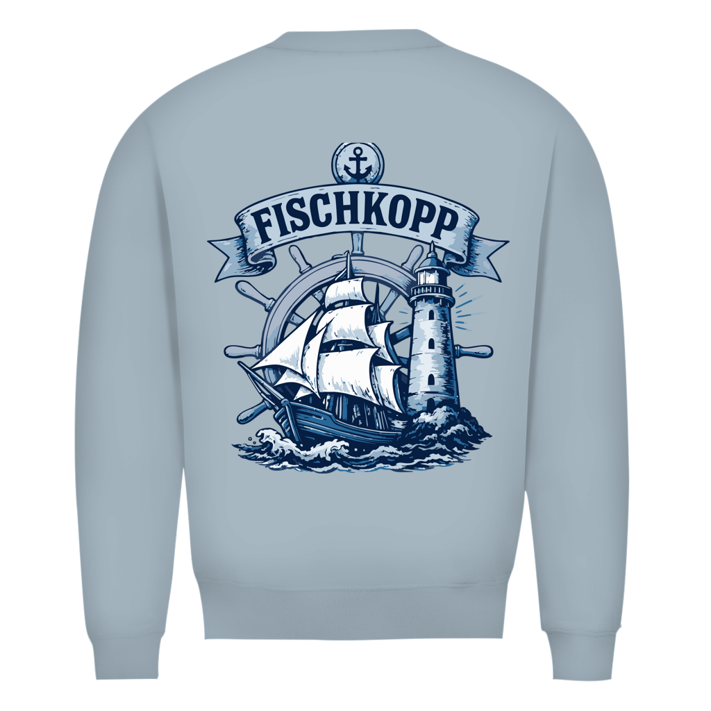 Sweatshirt Herren "FISCHKOPP" #522 - beidseitiger Druck