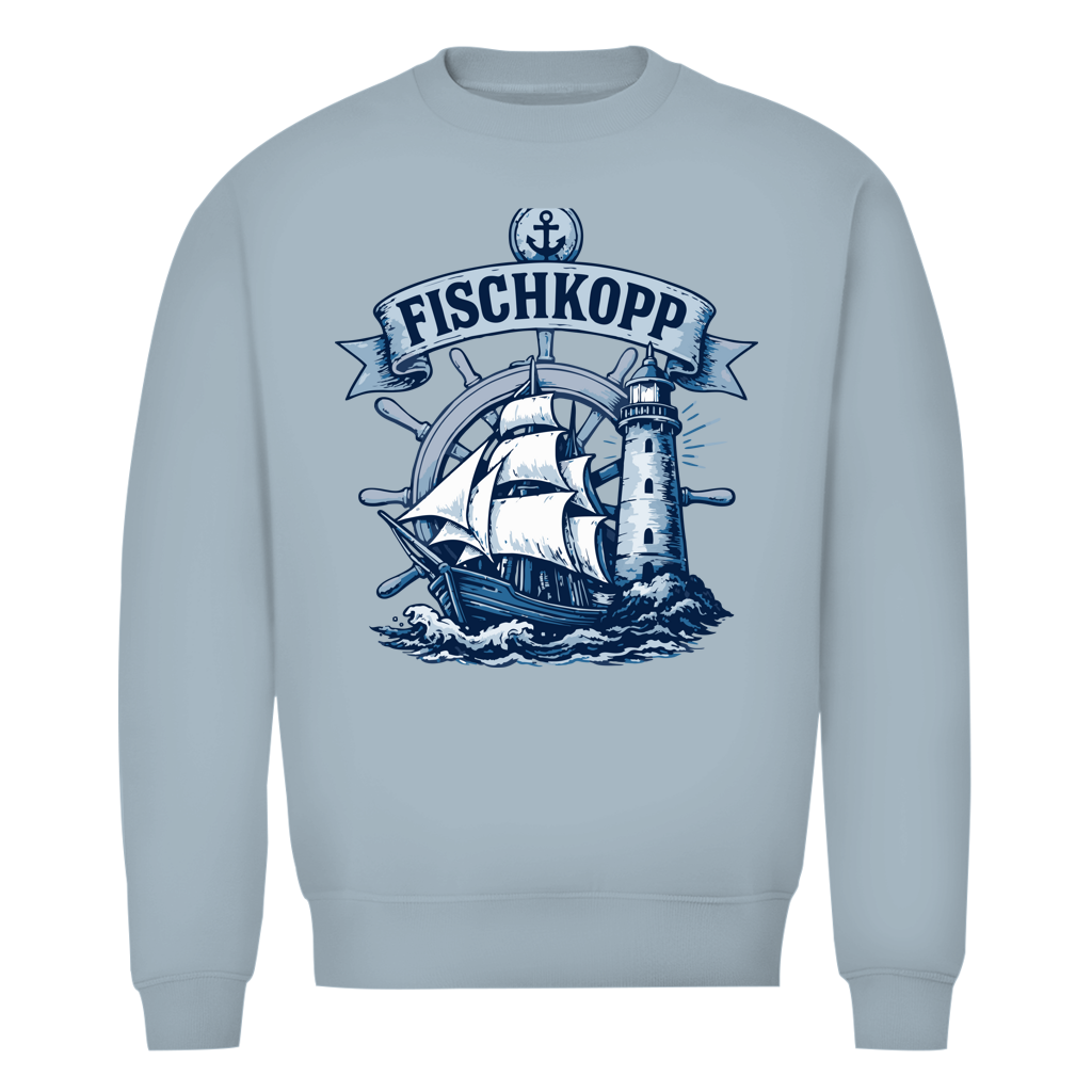 Sweatshirt Herren "FISCHKOPP" #522 - beidseitiger Druck